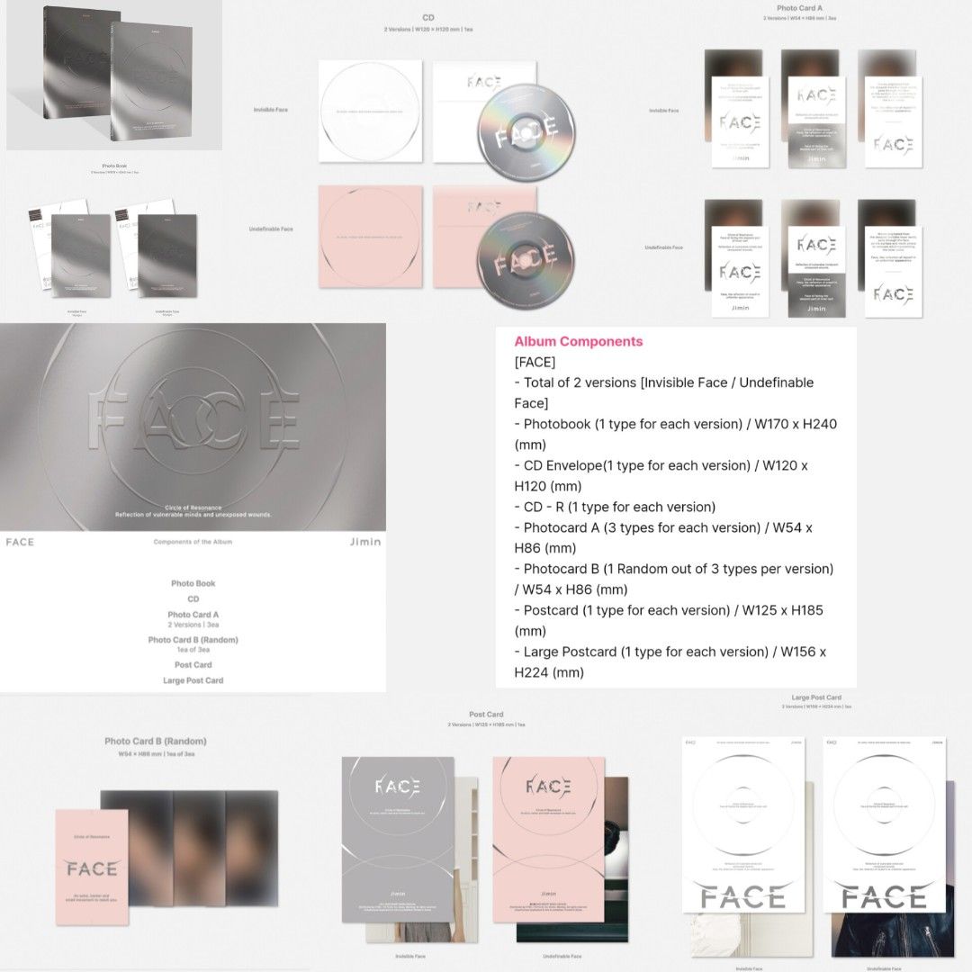 JIMIN Solo Album - FACE - CD - Medaid International