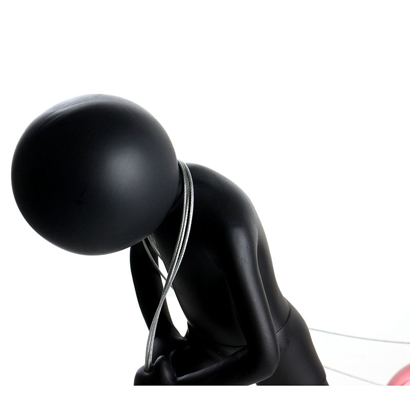 60 CM Resin Simple Creative Figure Pulling Ball Sculpture Ornament for Shopping Mall Hotel Home Decoration - Medaid International