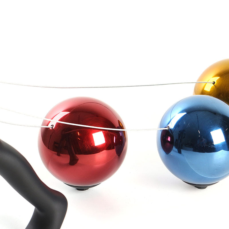 60 CM Resin Simple Creative Figure Pulling Ball Sculpture Ornament for Shopping Mall Hotel Home Decoration - Medaid International