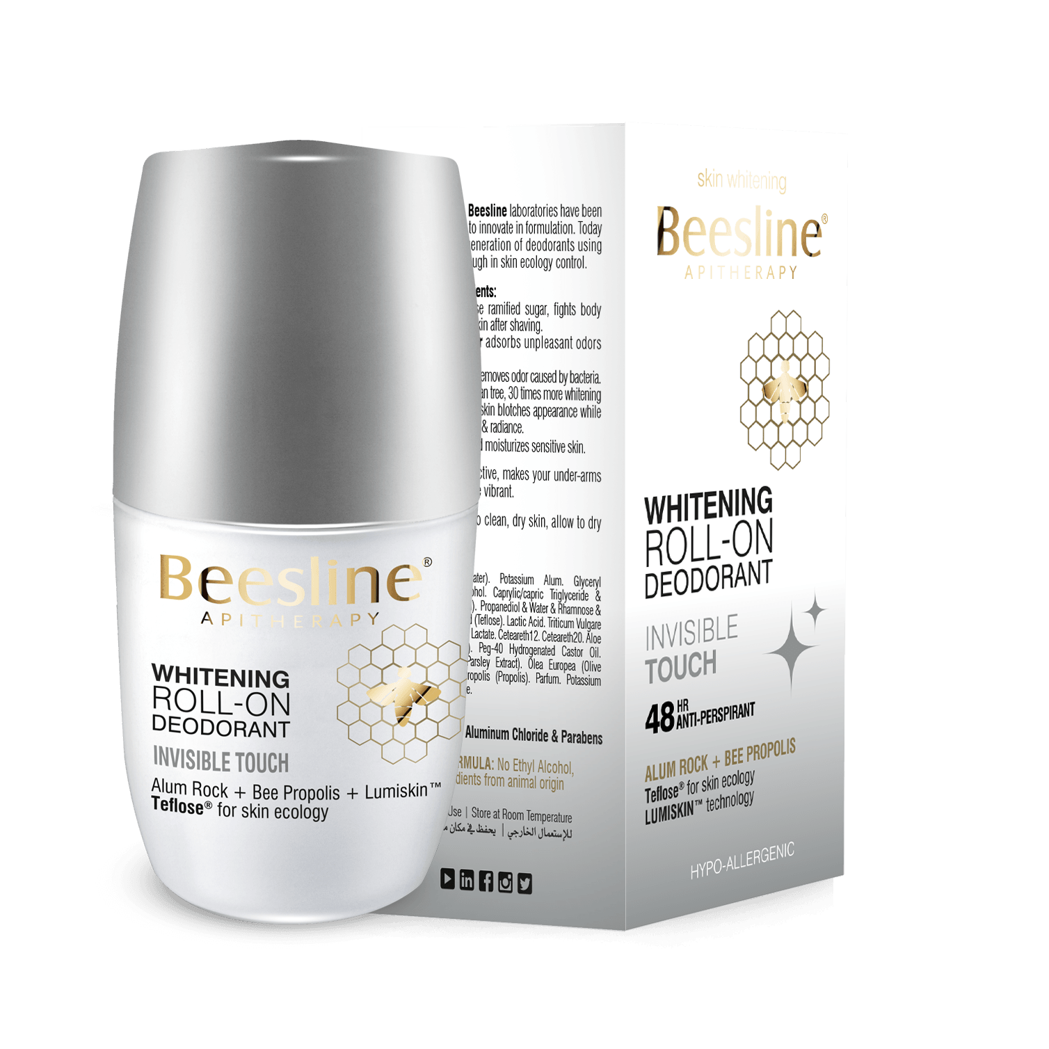 Whitening Roll-On Deodorant - Invisible Touch 50ML - Medaid