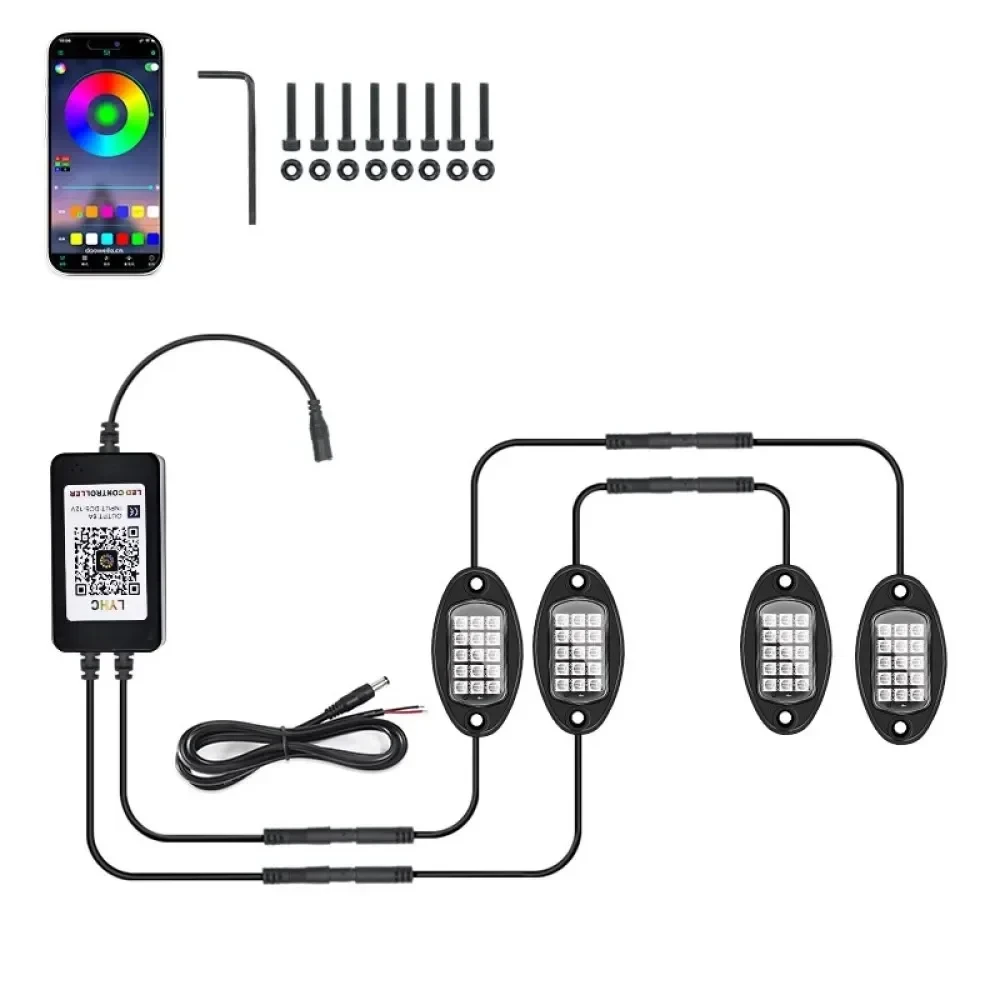 RGB Ambient Wheel Lights – 16M Colors & lamp Music Sync - Medaid International