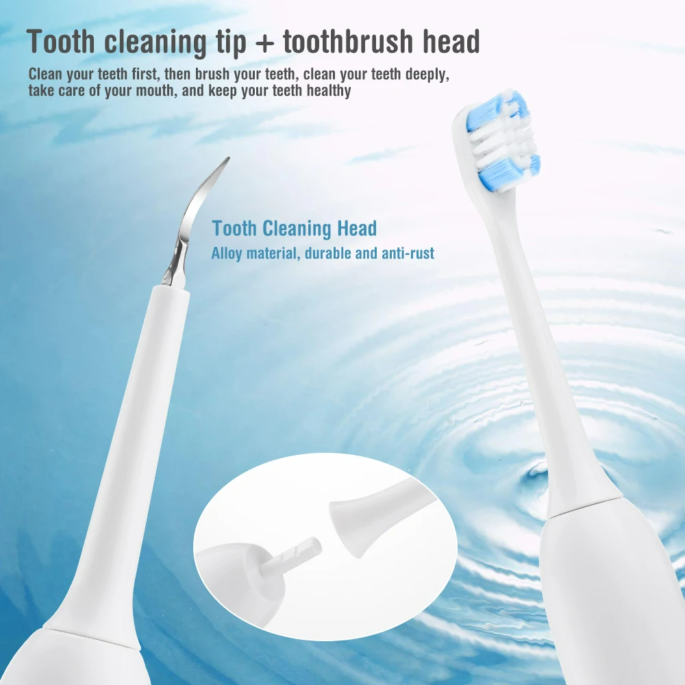 Electric Teeth Cleaner 2 in 1 Electric Teeth with Toothbrush Head - Medaid International