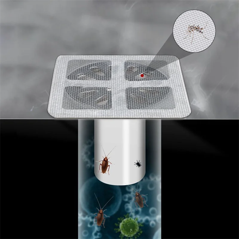Set of 10 Anti-Clog Mesh Drain Filter – Hair & Insect Resistant Bathroom Screen - Medaid International