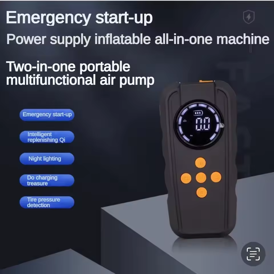 Smart Car Jump Starter and Air Compressor 150PSI Booster Charger 1000A Starting Light Car Air Pump Device with LED Light - Medaid International