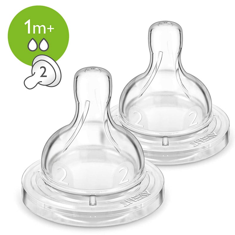2 Natural Teats Slow Flow 2 Holes 1M+ - Medaid International