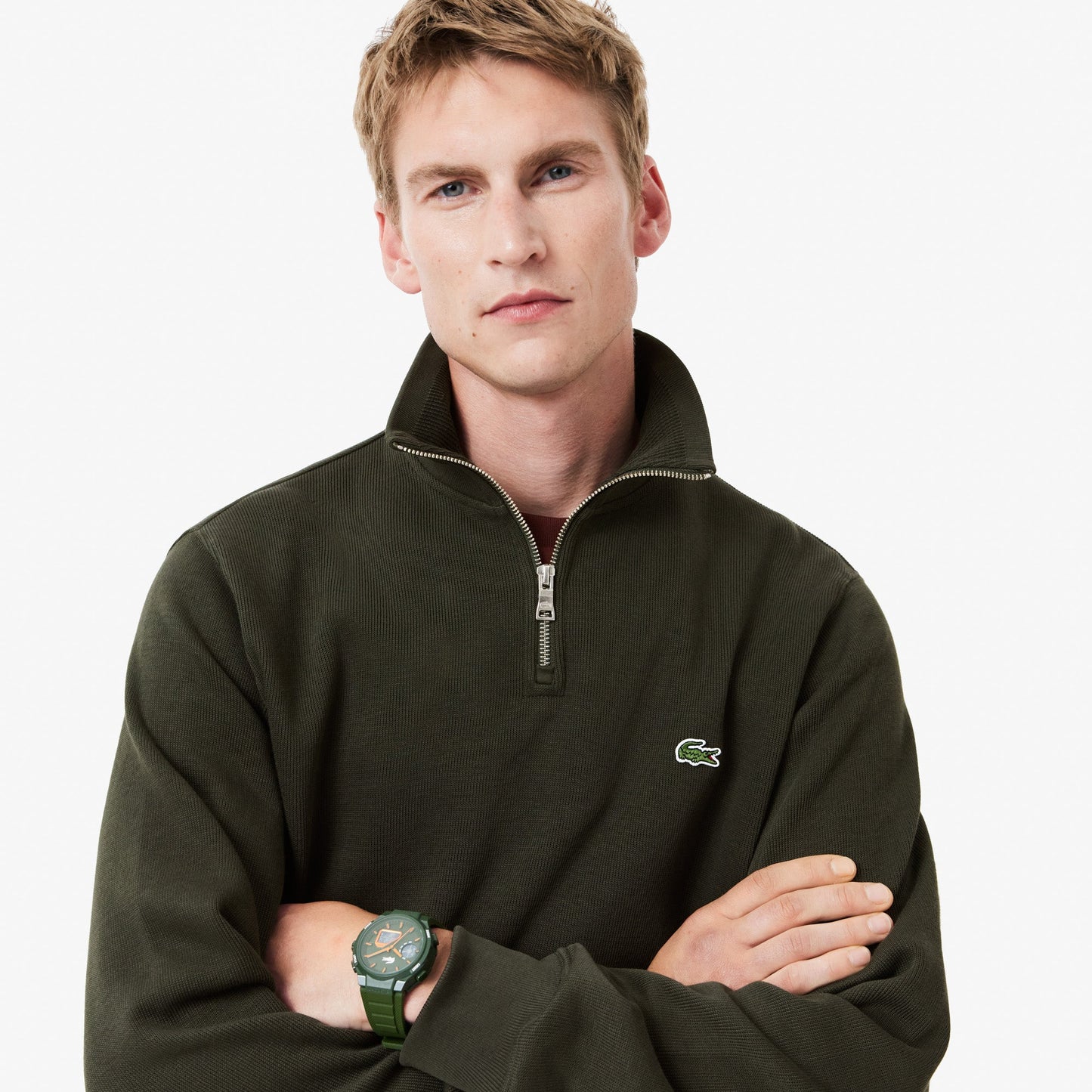 buy-zip-up-high-neck-interlock-sweatshirt-sh1927-l7a-lebanon - Medaid