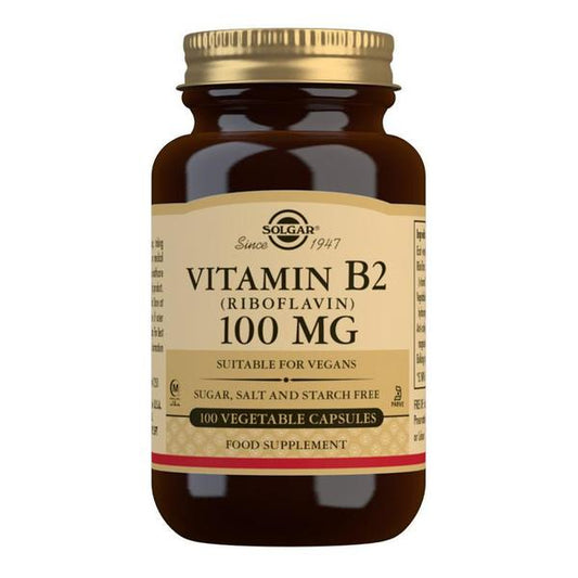 Solgar - Vitamin B2 (Riboflavin) 100 mg 100 Vegetable Capsules - Medaid International