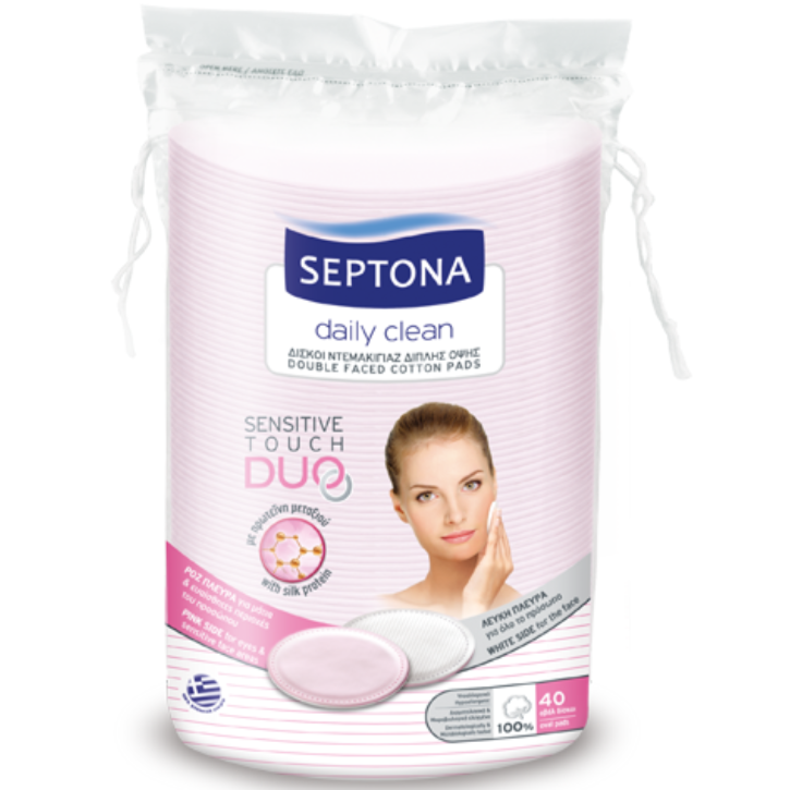 Septona Oval Cotton Pads Senstive Touch 70Pcs - Medaid International