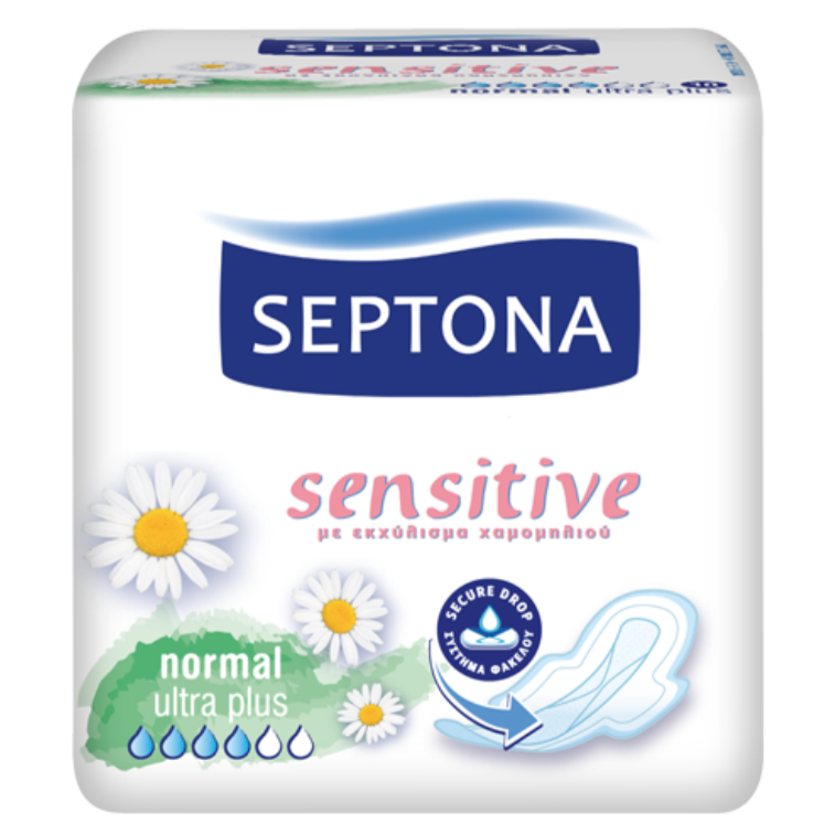 Septona Sanitary Napkins Sensitive Normal Ultra Plus 10Pcs - Medaid International