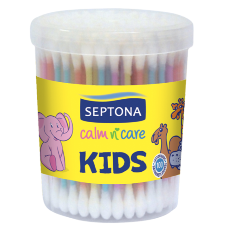 Septona 100 Cotton Buds Kids In Plastic Jar - Medaid International
