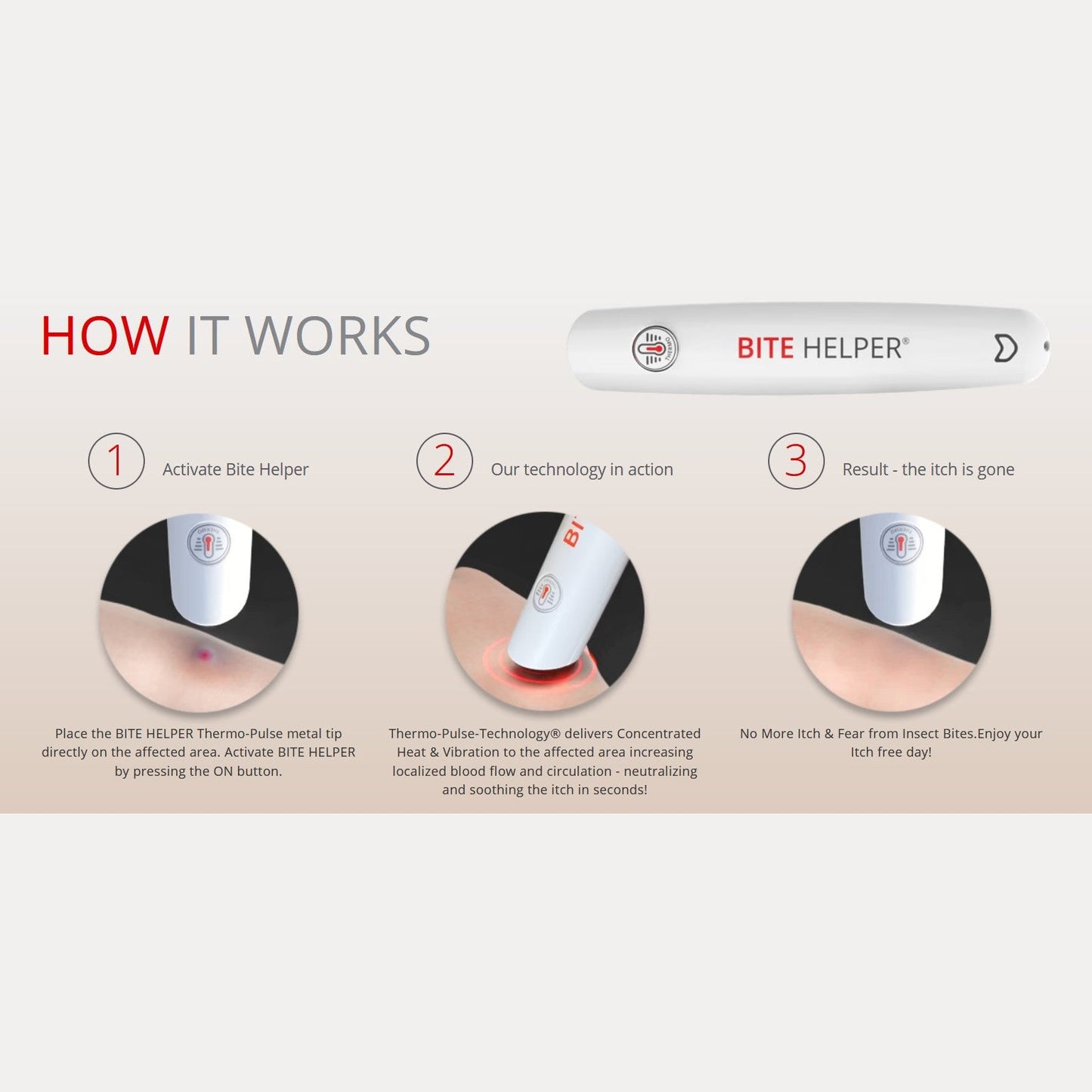 Mosquito Bite Helper   Mosquito and bug bite itch relief, insect sting and bite relief, anti-itch device - Medaid International