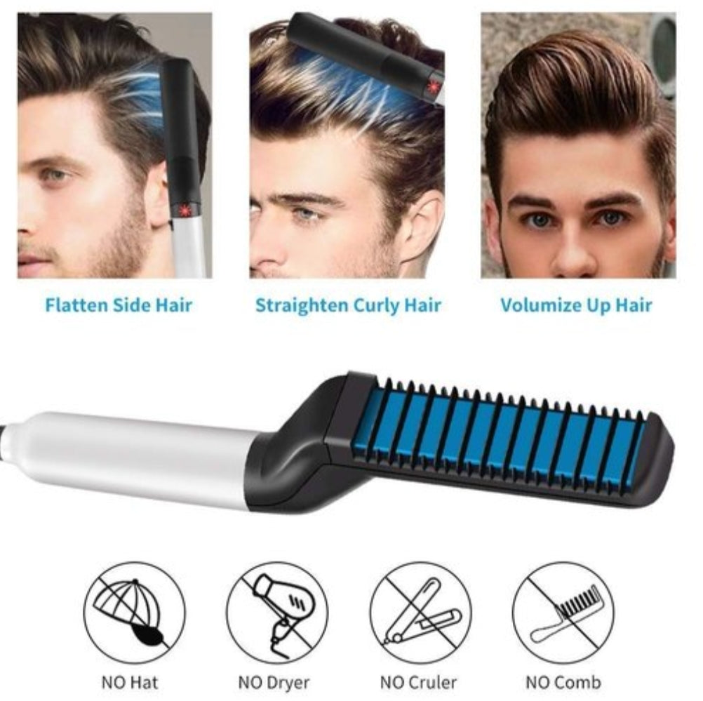 10W Electric Beard Hair Straightener With Ceramic Heating Plate - Medaid International