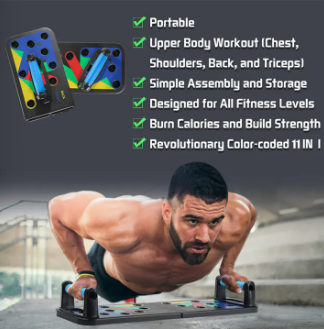 12 in 1 Push Up Board System Foldable Workout Portable Trainer for Home Fitnes - Medaid International