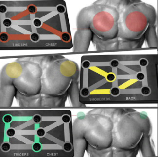 12 in 1 Push Up Board System Foldable Workout Portable Trainer for Home Fitnes - Medaid International