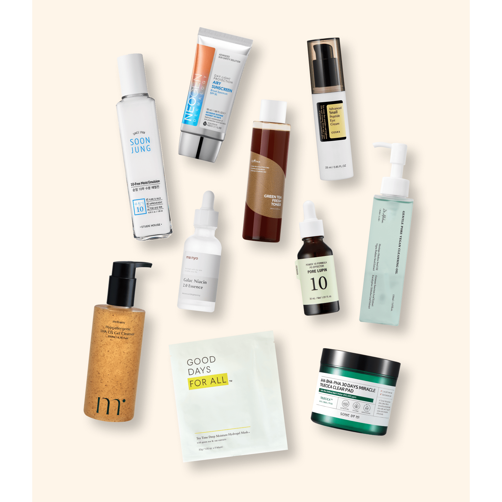10-Step Korean Skin Care Routine Set (Oily Skin Type) - Medaid International