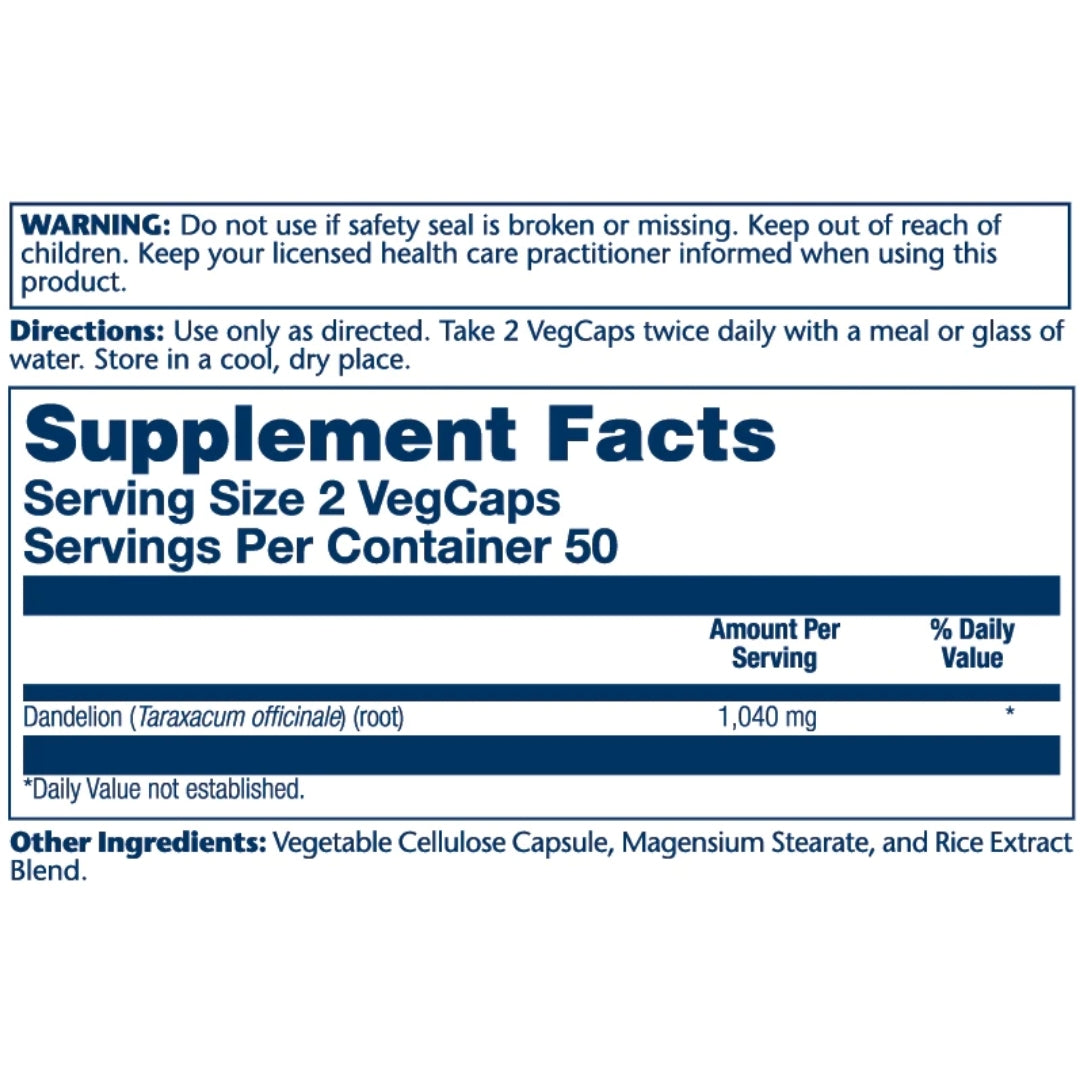 Dandelion Root 1040mg - Medaid
