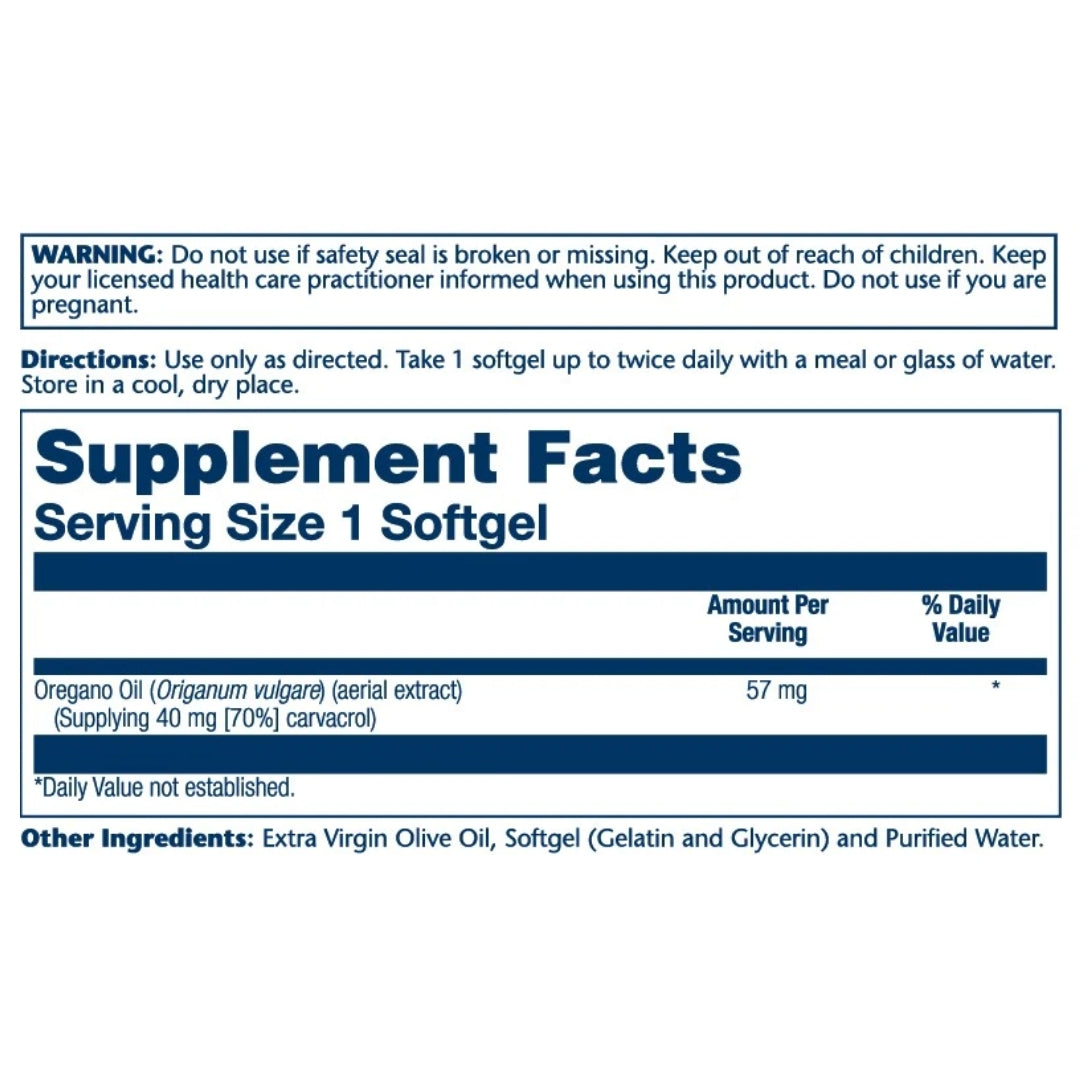 Oregano Oil extract 57 mg. (70% Carvacrol) - Medaid International