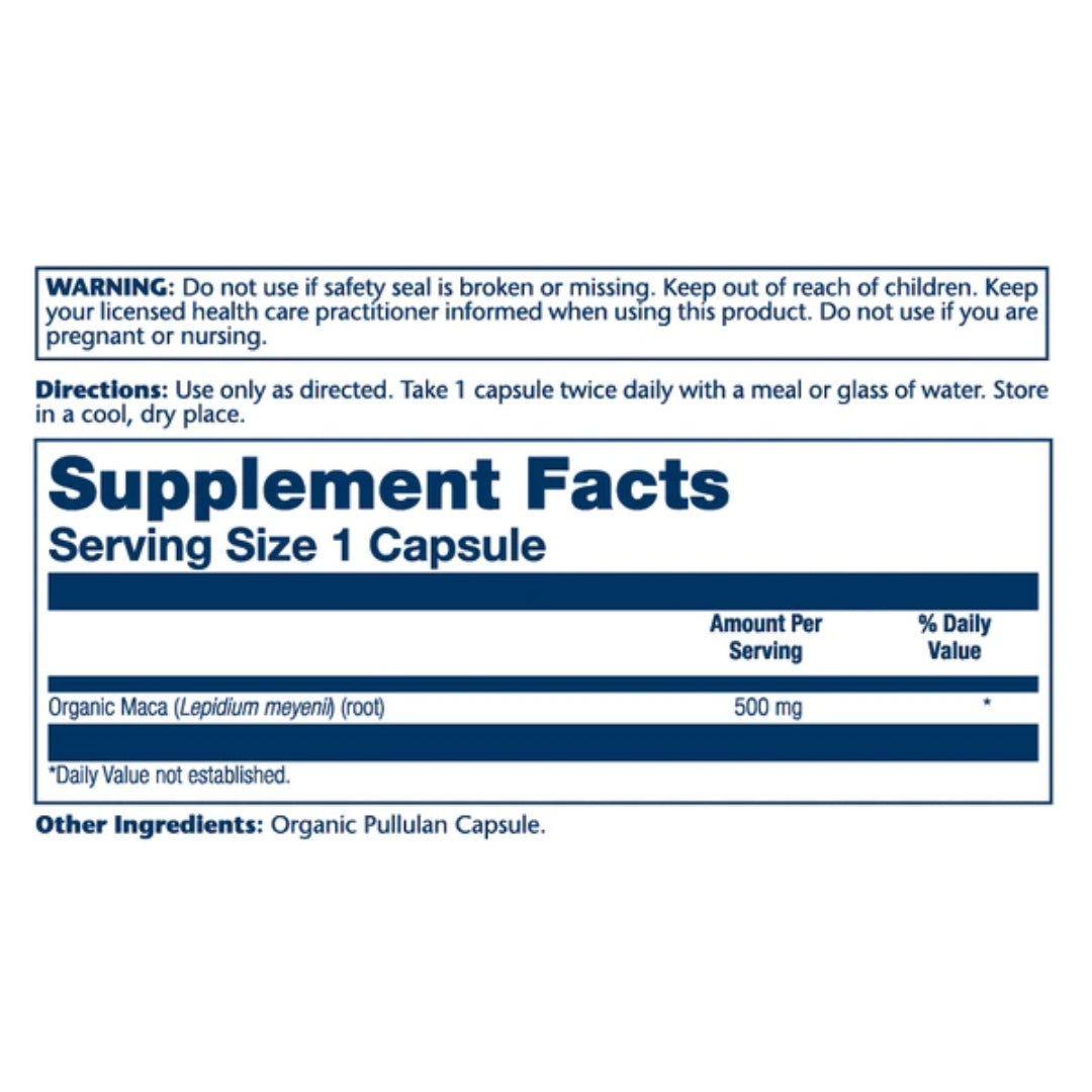 Organic Maca Root 500mg - Medaid International