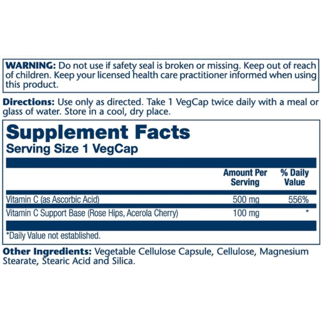 Vitamin C With Rose Hips & Acerola 500mg - Medaid