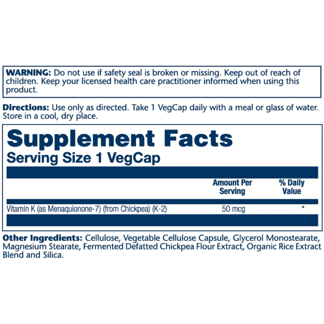 Vitamin K-2 Menaquinone-7 50mcg - Medaid
