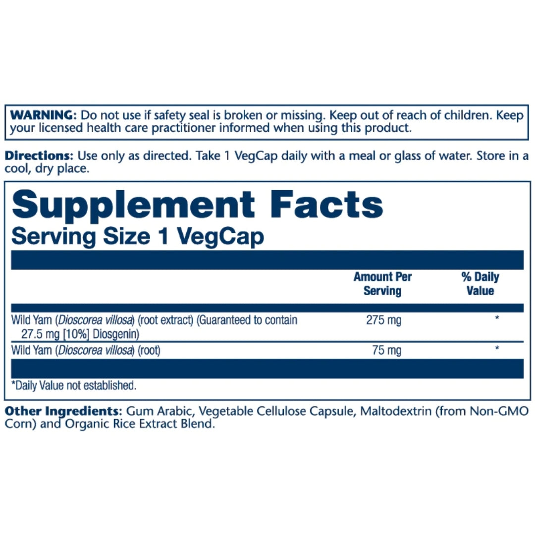 Wild Yam Root Extract 275mg - Medaid International