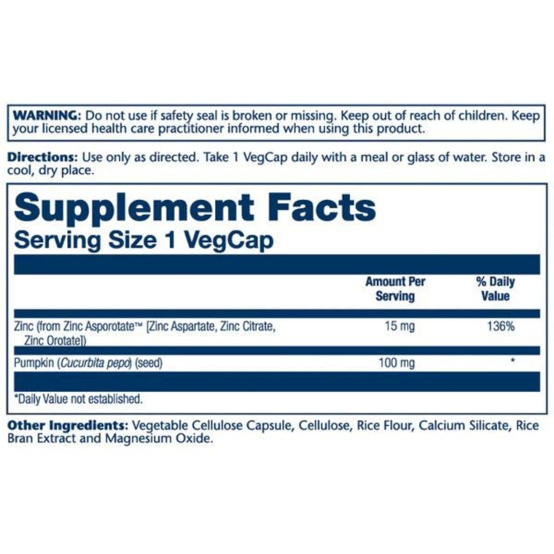 Zinc Asporotate™ 15mg - Medaid