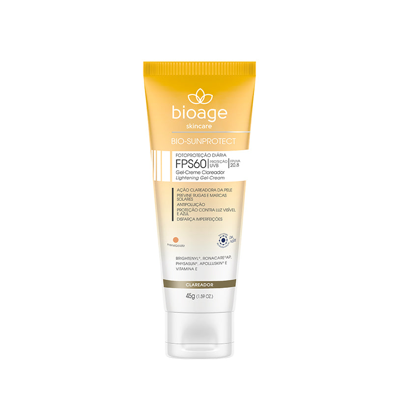 Sunscreen Bioage Bio-sunprotect Gel Creme (Translucent) Fps 60 45 - Whitening - Medaid