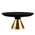 Tempered Glass Top Coffee Table with Stainless Steel Base, Side Table for Living Room, Guest Room, Bedroom - Small - Medaid International