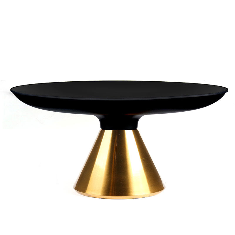 Tempered Glass Top Coffee Table with Stainless Steel Base, Side Table for Living Room, Guest Room, Bedroom - Small - Medaid International