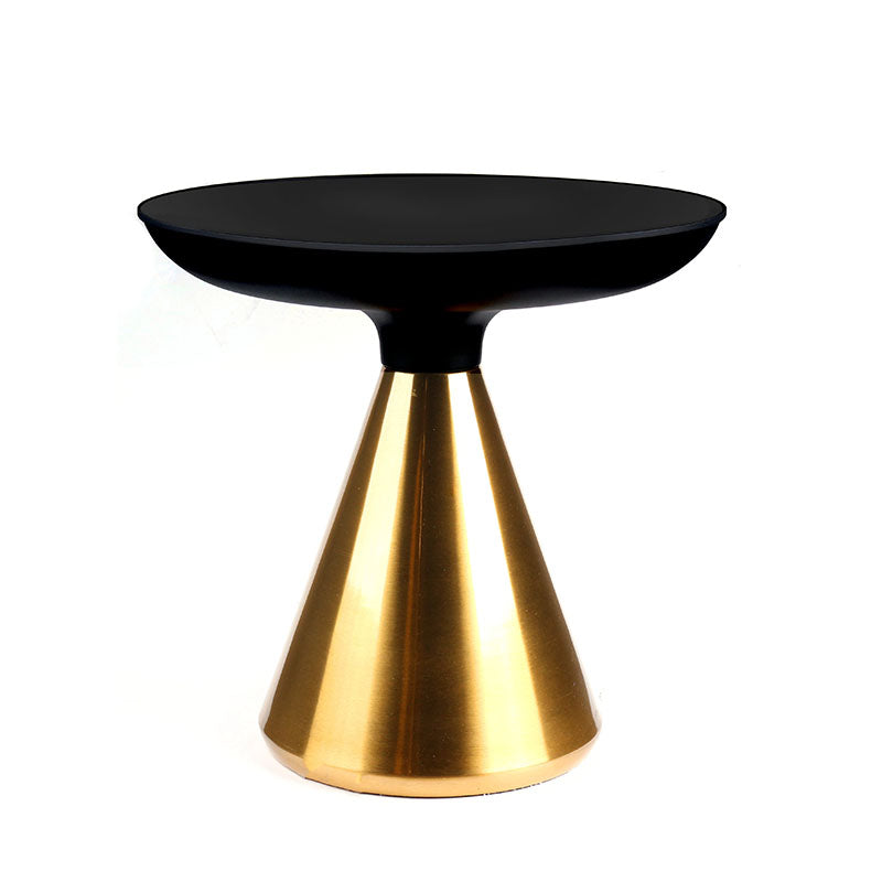 Tempered Glass Top Coffee Table with Stainless Steel Base, Side Table for Living Room, Guest Room, Bedroom - Small - Medaid International