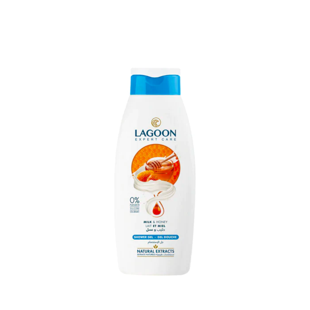 Lagoon Shower Gel With Natural Extracts - Milk & Honey - Medaid