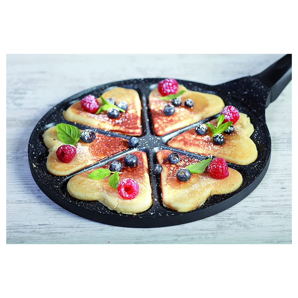 Premium Black Multi Function Hearts Frying Pan 26 cm - Medaid International