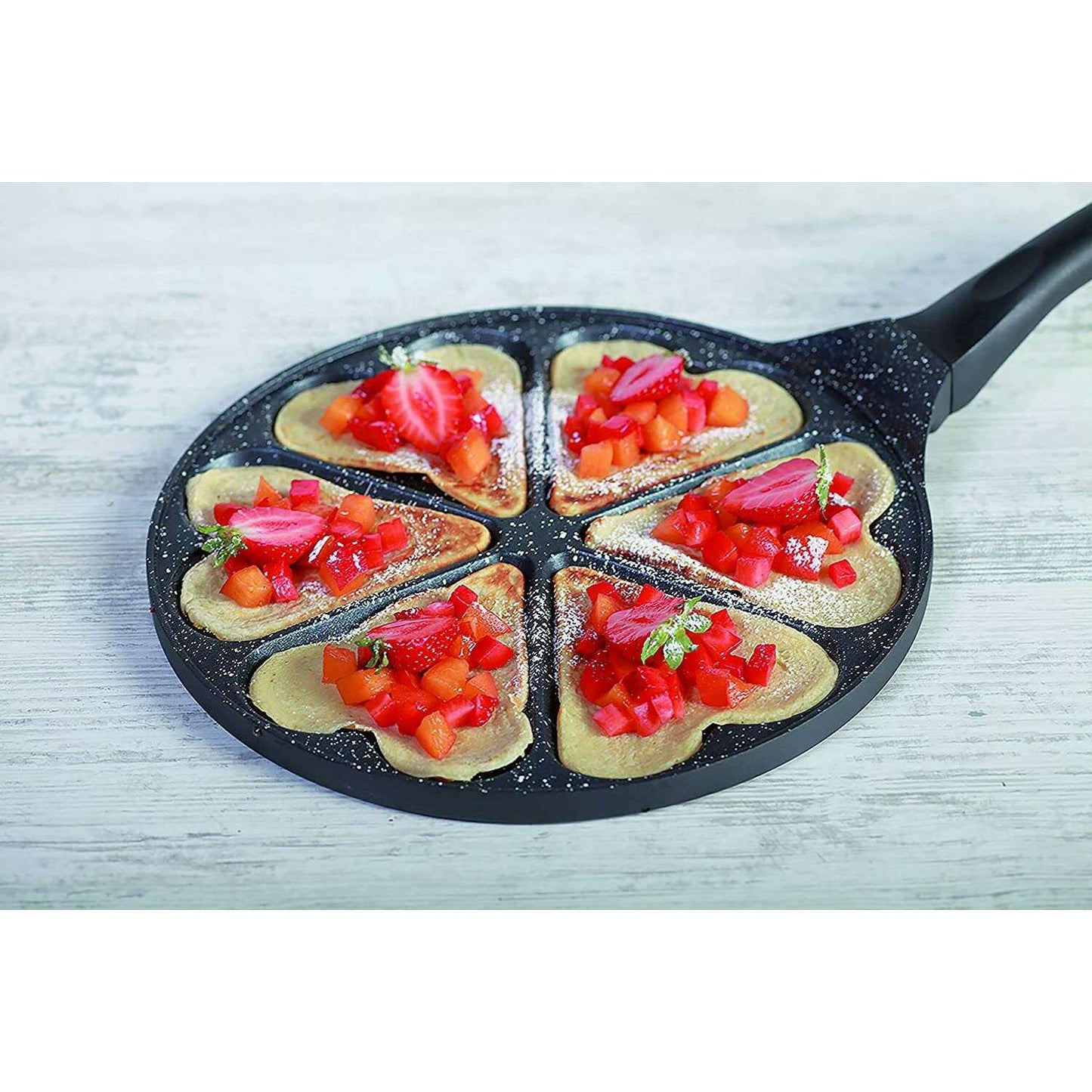 Premium Black Multi Function Hearts Frying Pan 26 cm - Medaid International