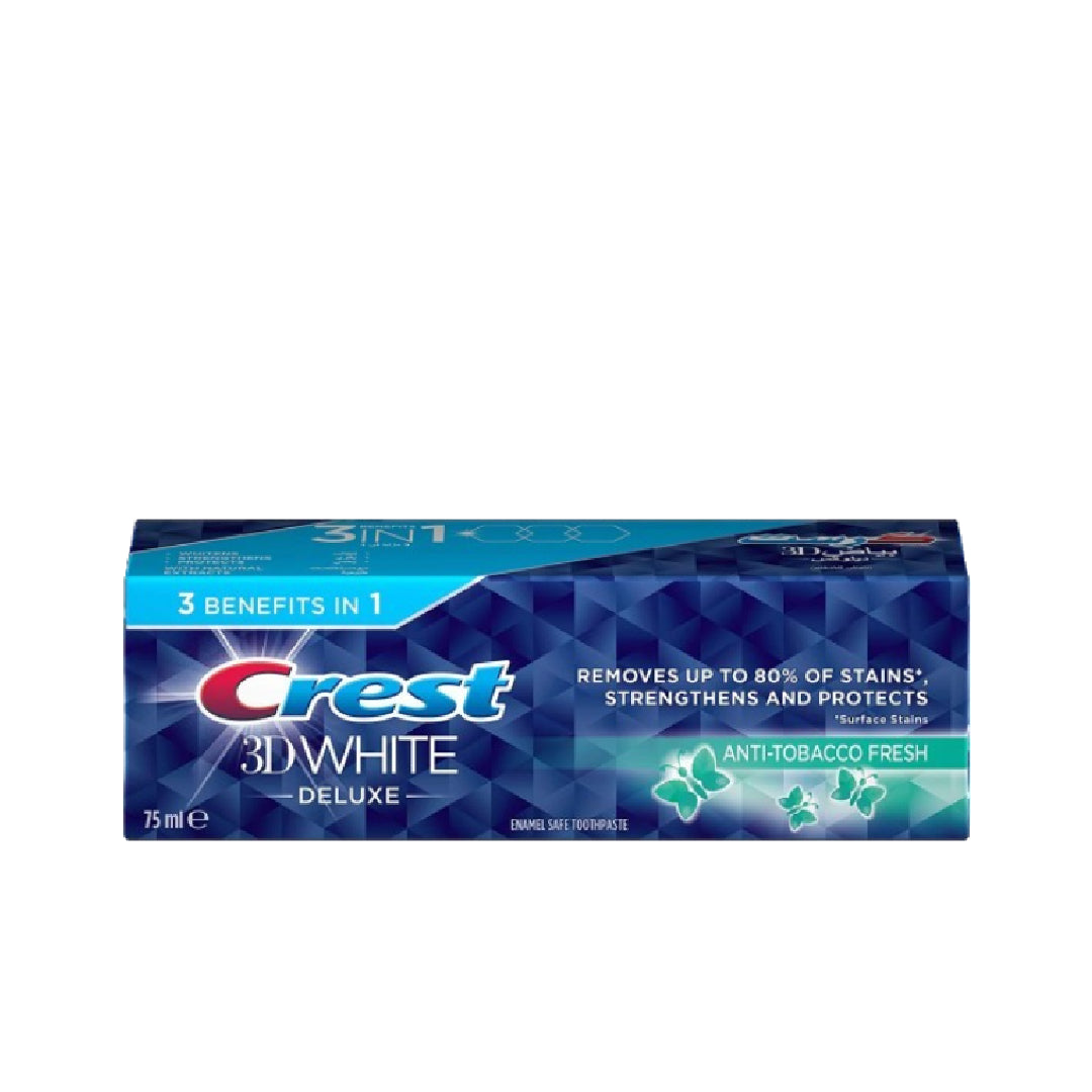 Crest 3D White Anti Tobacco Toothpaste 75ml - Medaid