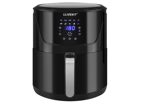 7L Large Air Fryer, 1800W + Digital Touch Screen - Black - Medaid International