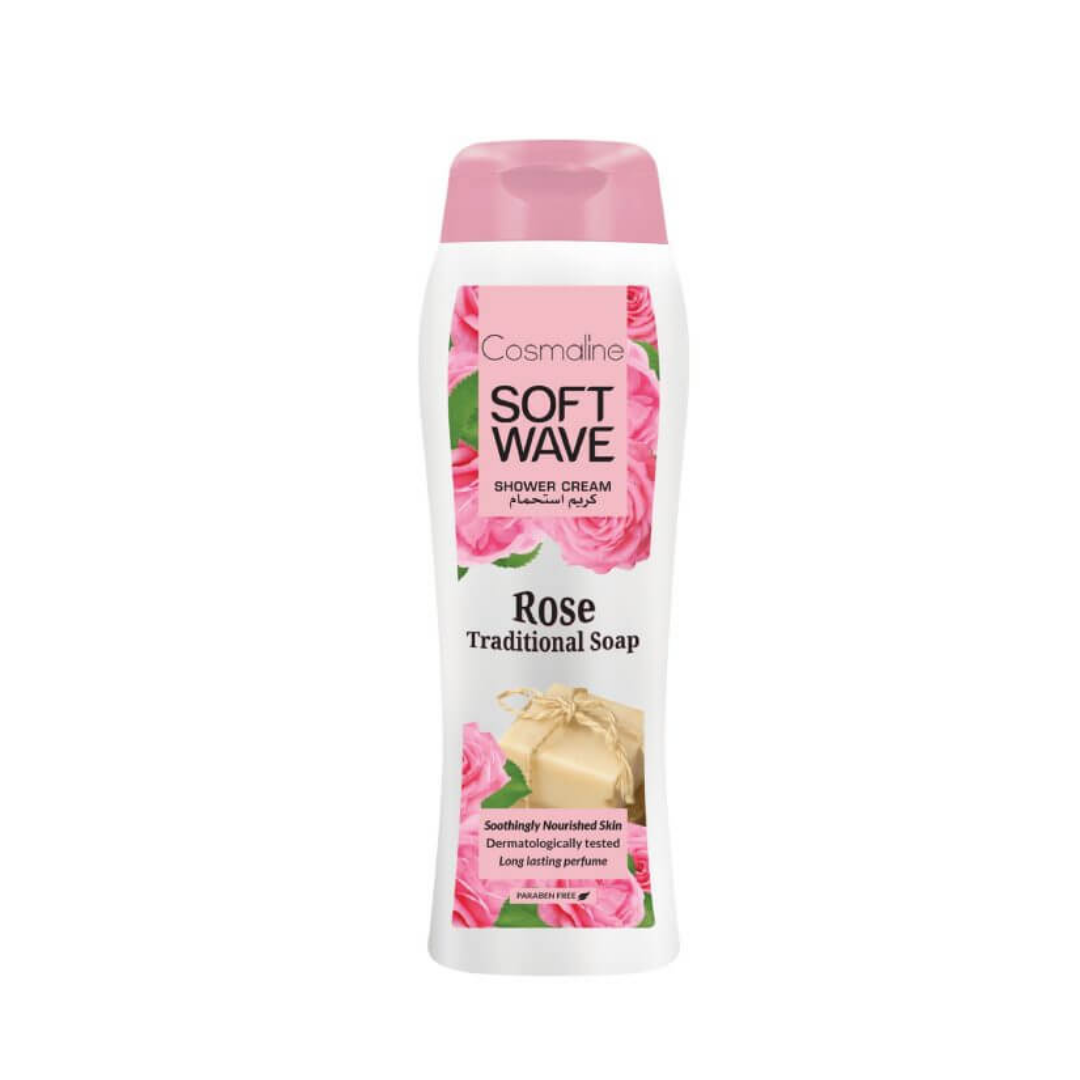 Cosmaline Soft Wave Shower Gel Rose & Traditional Soap 400ml - Medaid