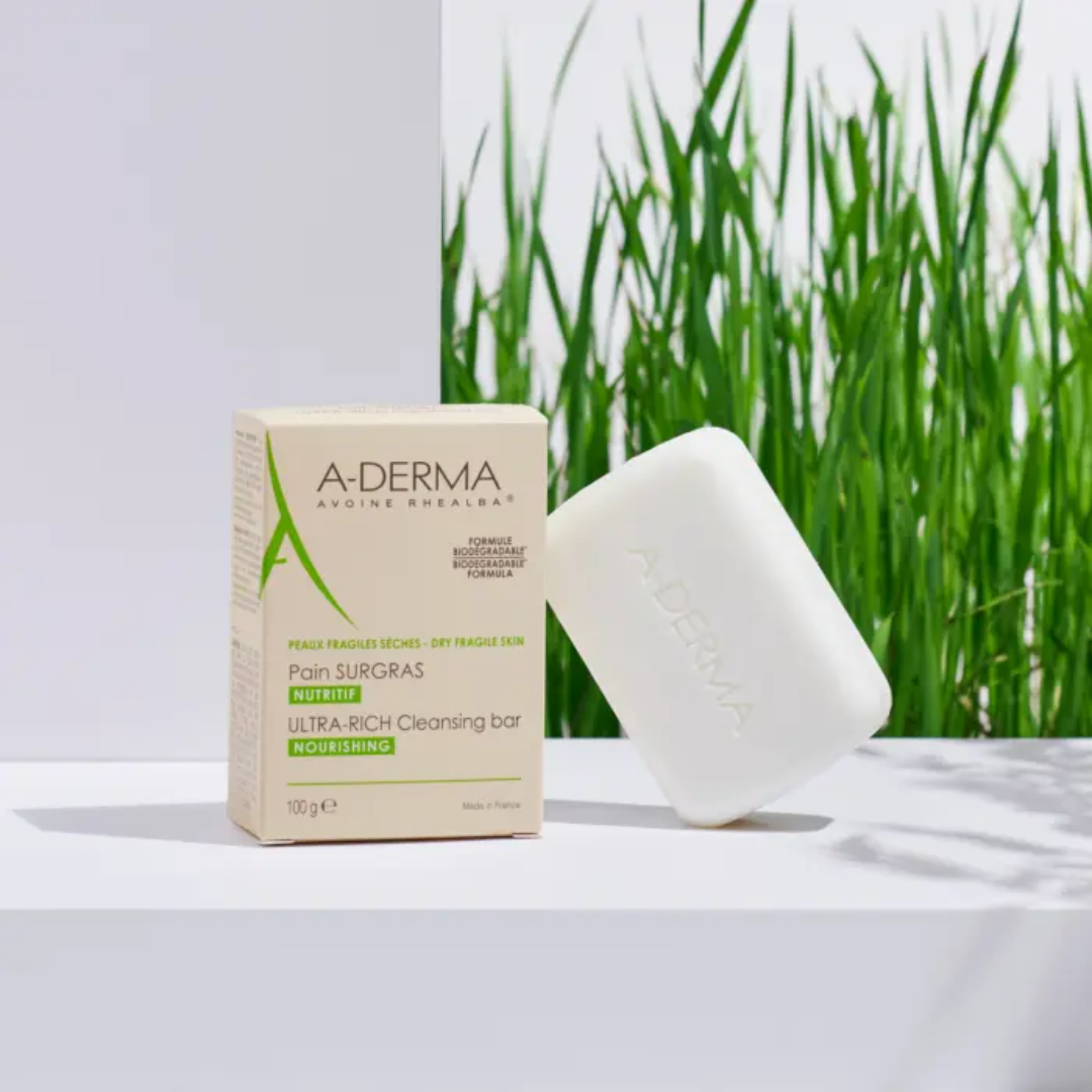 A-Derma Ultra-Rich Cleansing Bar For Sensitive Skin 100g - Medaid