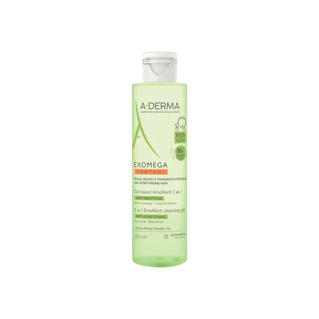 A-Derma Exomega Control Emollient Foaming Gel For Eczema Prone Skin 200ml - Medaid