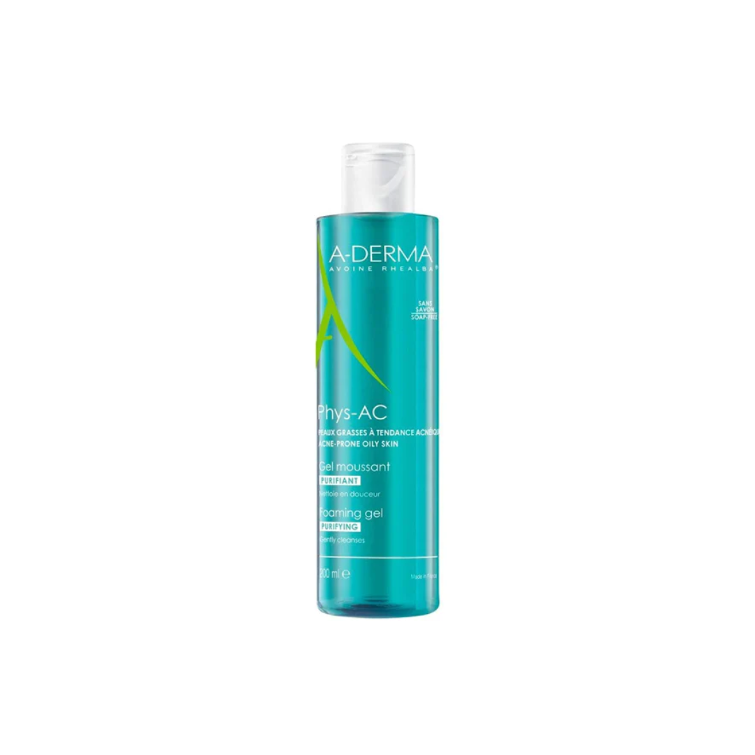 A-Derma Phys-Ac Purifying Foaming Gel For Oily Skin 200ml - Medaid