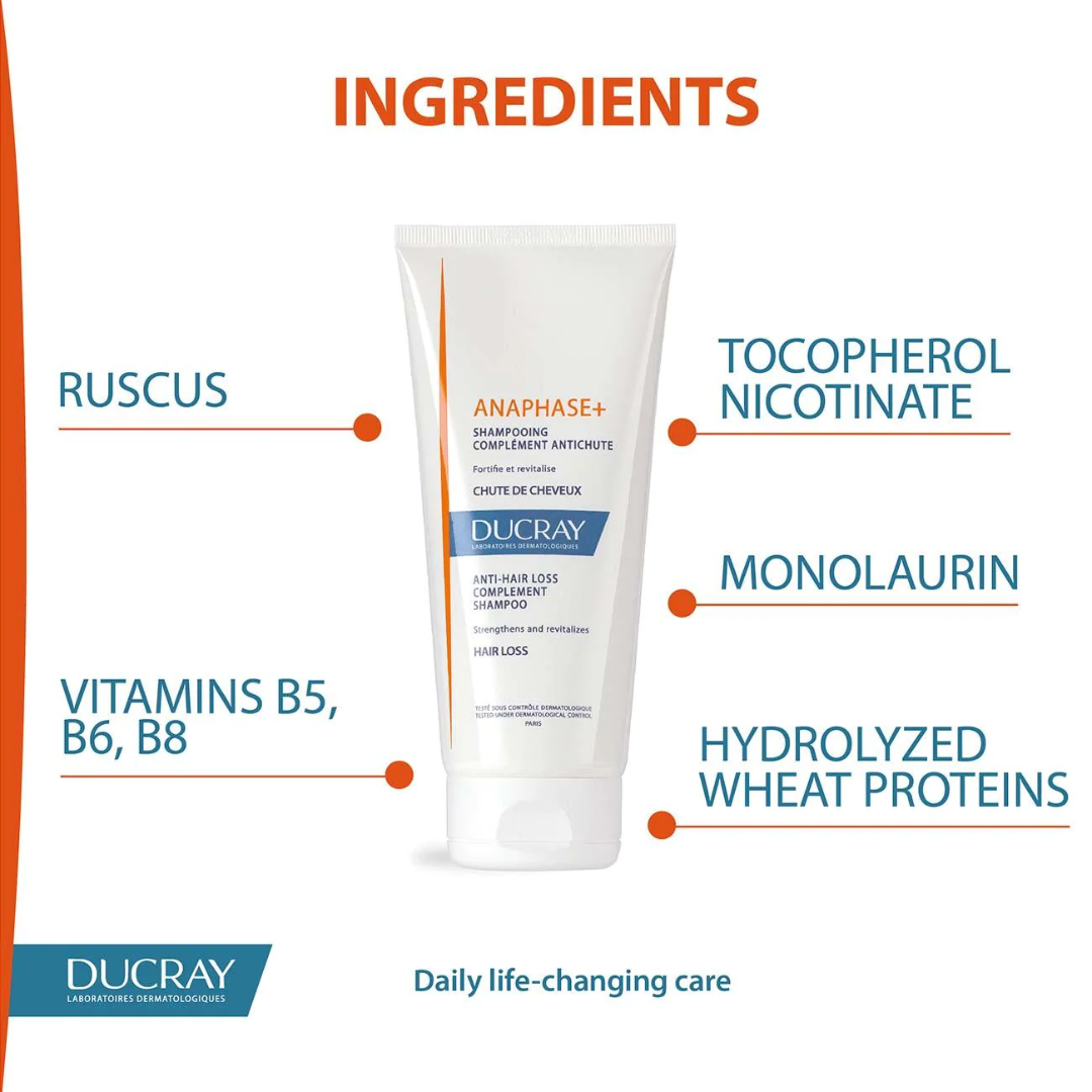 Ducray Anaphase + Anti Hair Loss Shampoo 200ml - Medaid