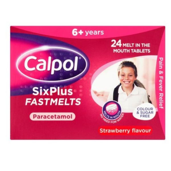 Calpol - Sixplus Fastmelts Paracetamol 24 Tablets - Medaid