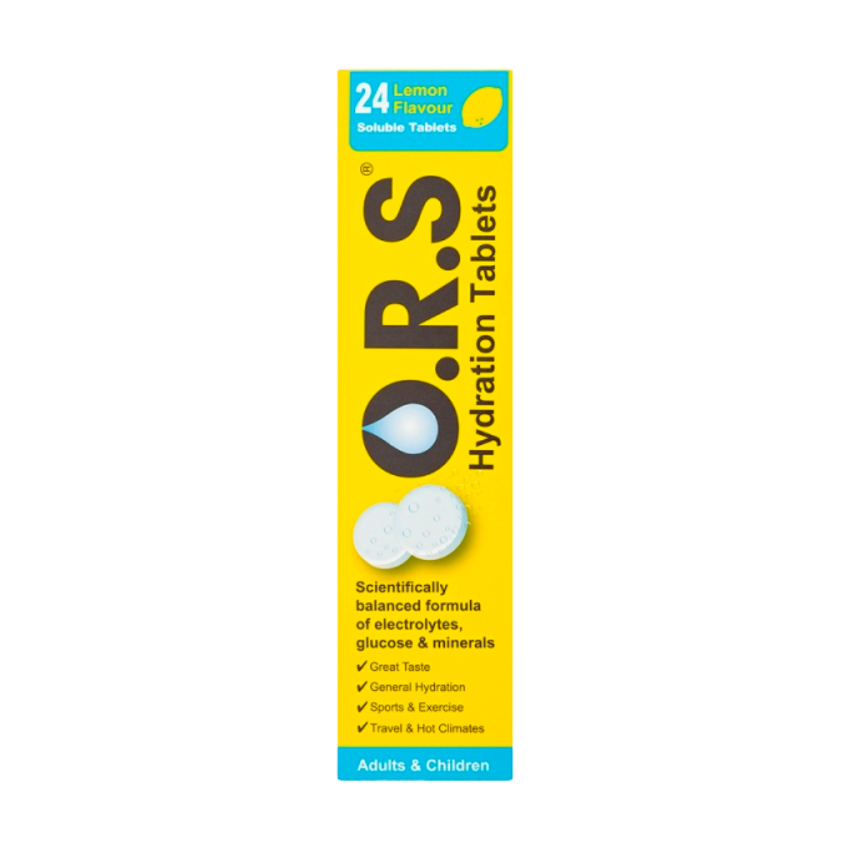 O.R.S. - Hydration Tablets Lemon Flavour 24 Tablets - Medaid International