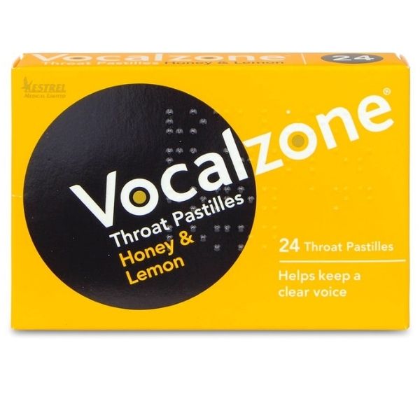 Vocalzone - Honeylemon Throat Pastilles 24x - Medaid International