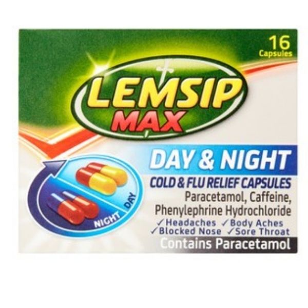 Lemsip - Max Cold & Flu Day & Night 16 Capsules - Medaid International