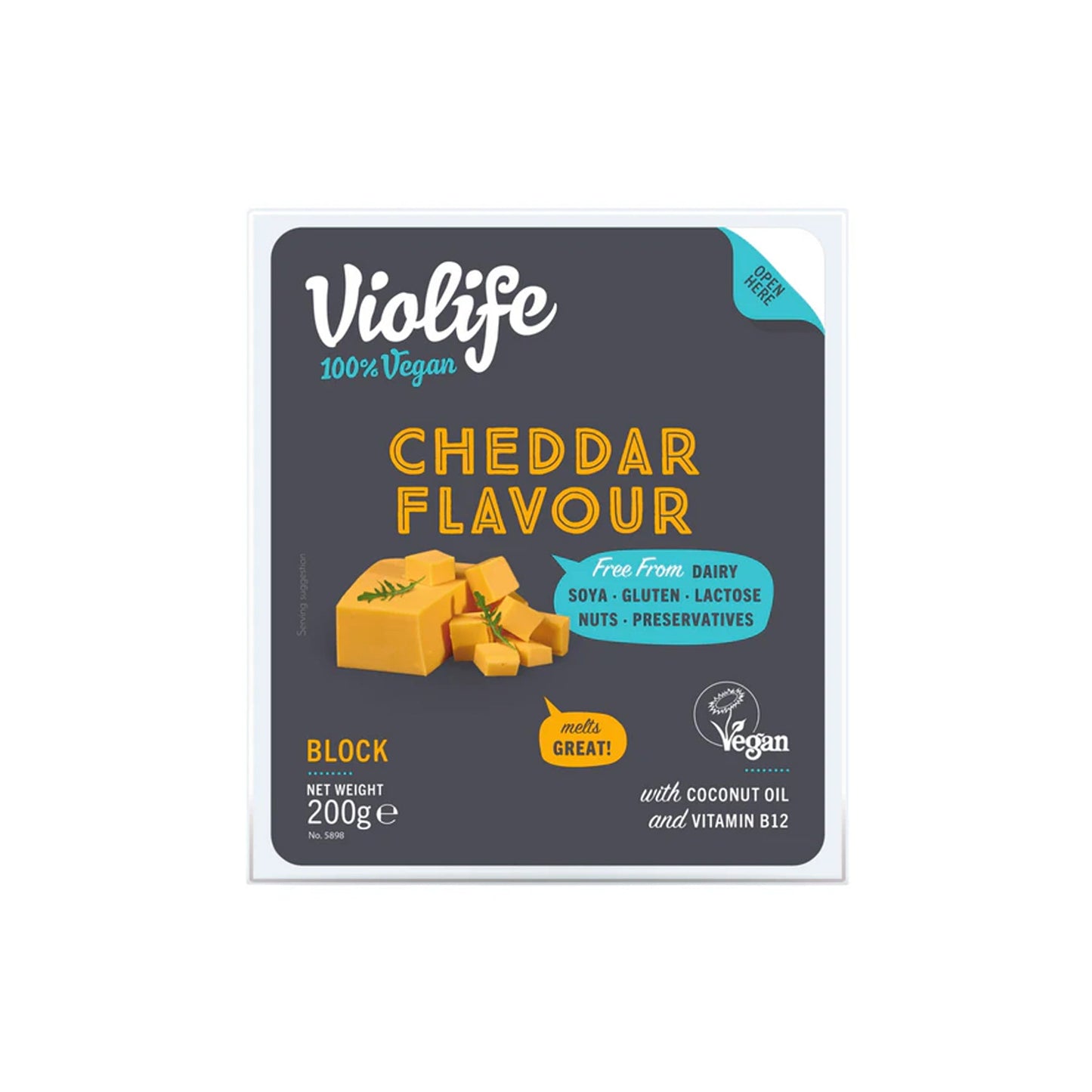 VIOLIFE CHEDDAR FLAVOUR BLOCK - VEGAN - Medaid International
