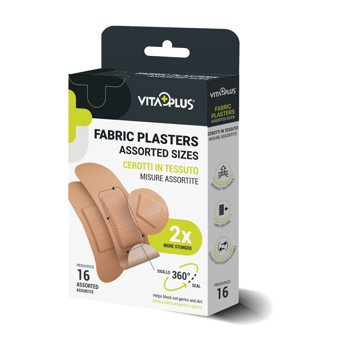 Medinox Vp61121 Fabric Plaster Assorted 16S - Medaid