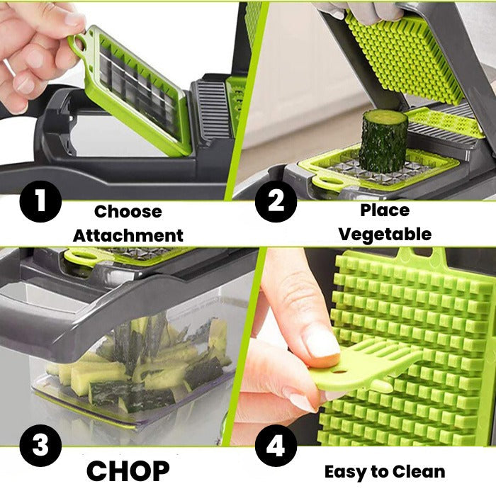 Vegetable Chopper Dicer Cutter | 14-in-1 - Medaid International