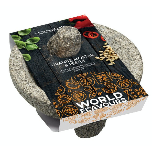World of Flavours Granite Mortar and Pestle - Medaid International