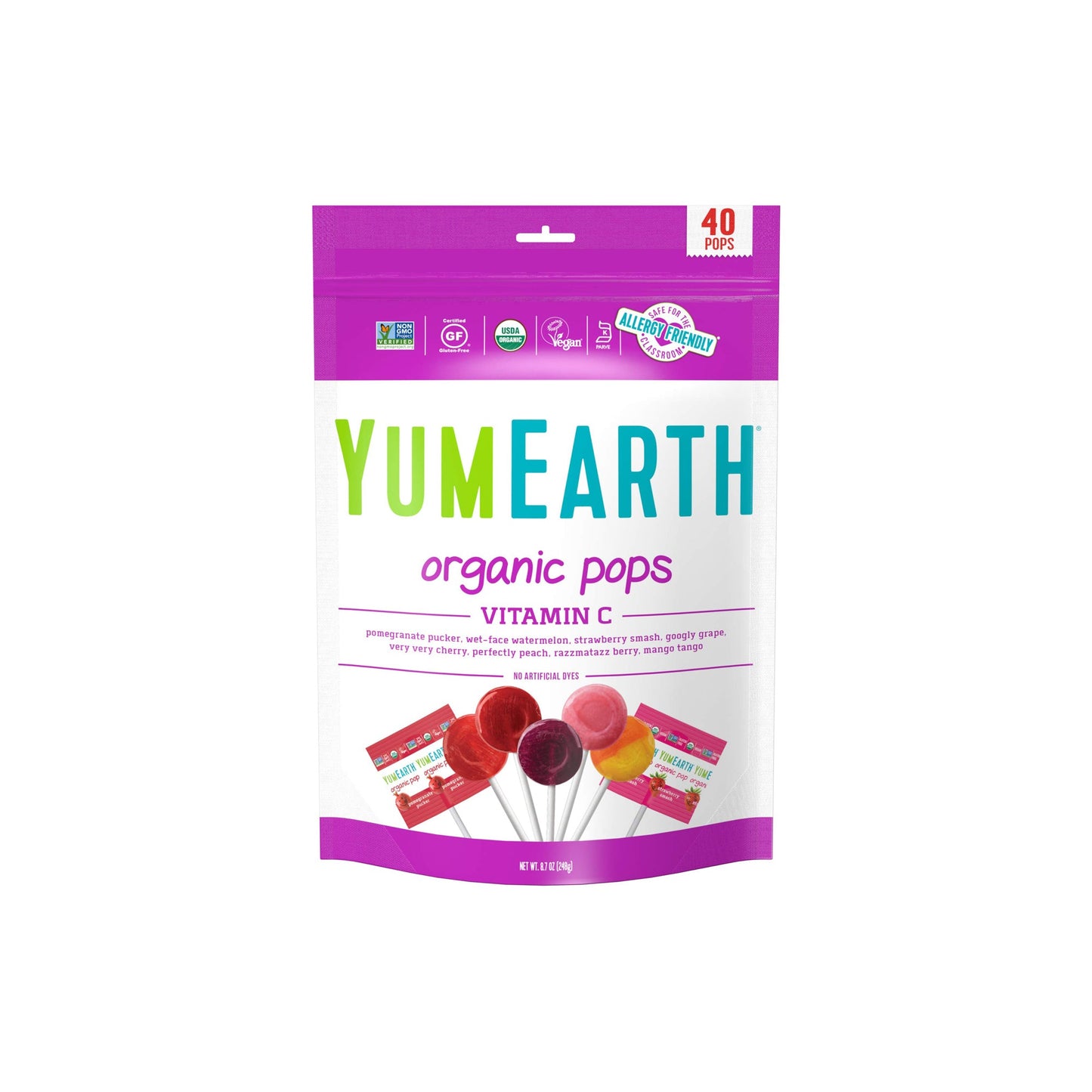 YUMEARTH ORGANIC LOLLIPOPS WITH VITAMIN C - Medaid International