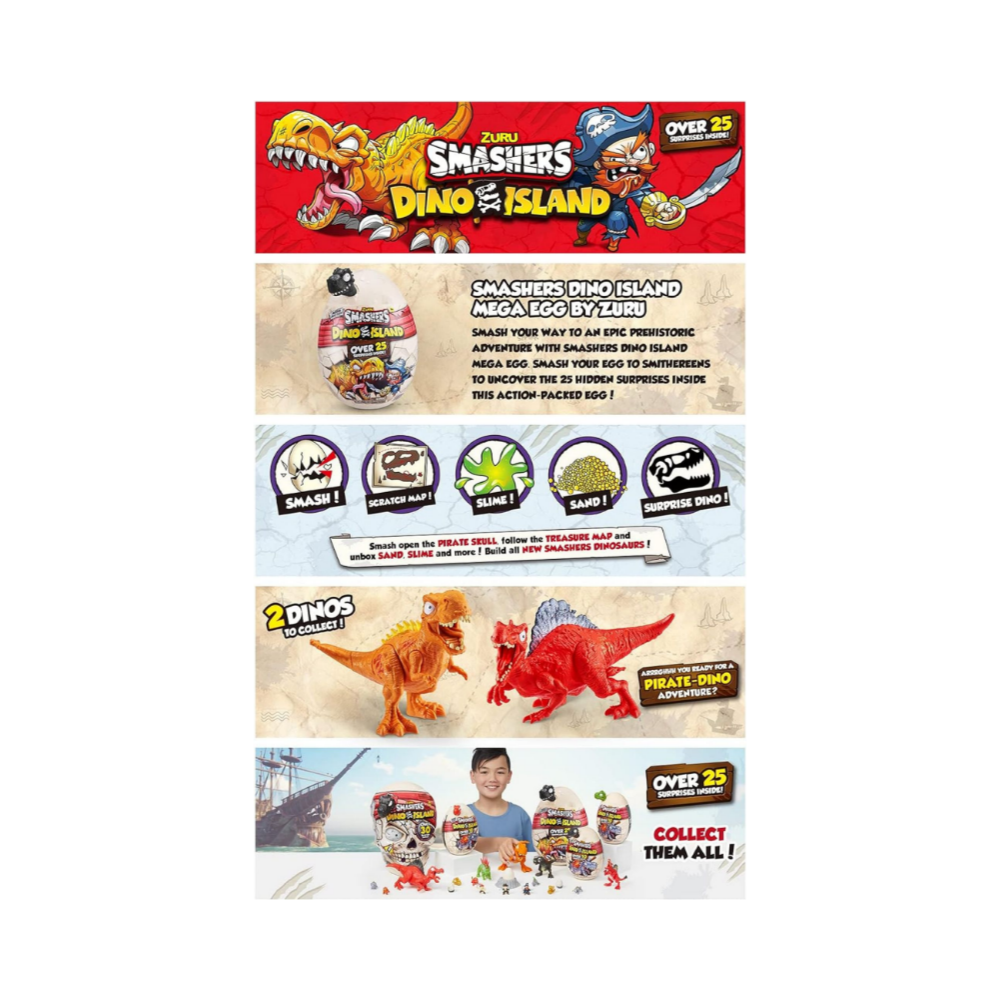 Smasher Epic Egg Series 5 Dino Island Epic Egg - Medaid International
